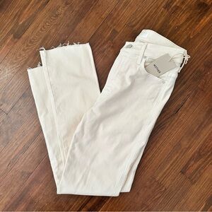 NWT Mother Rascal Eggnog White Denim Jeans